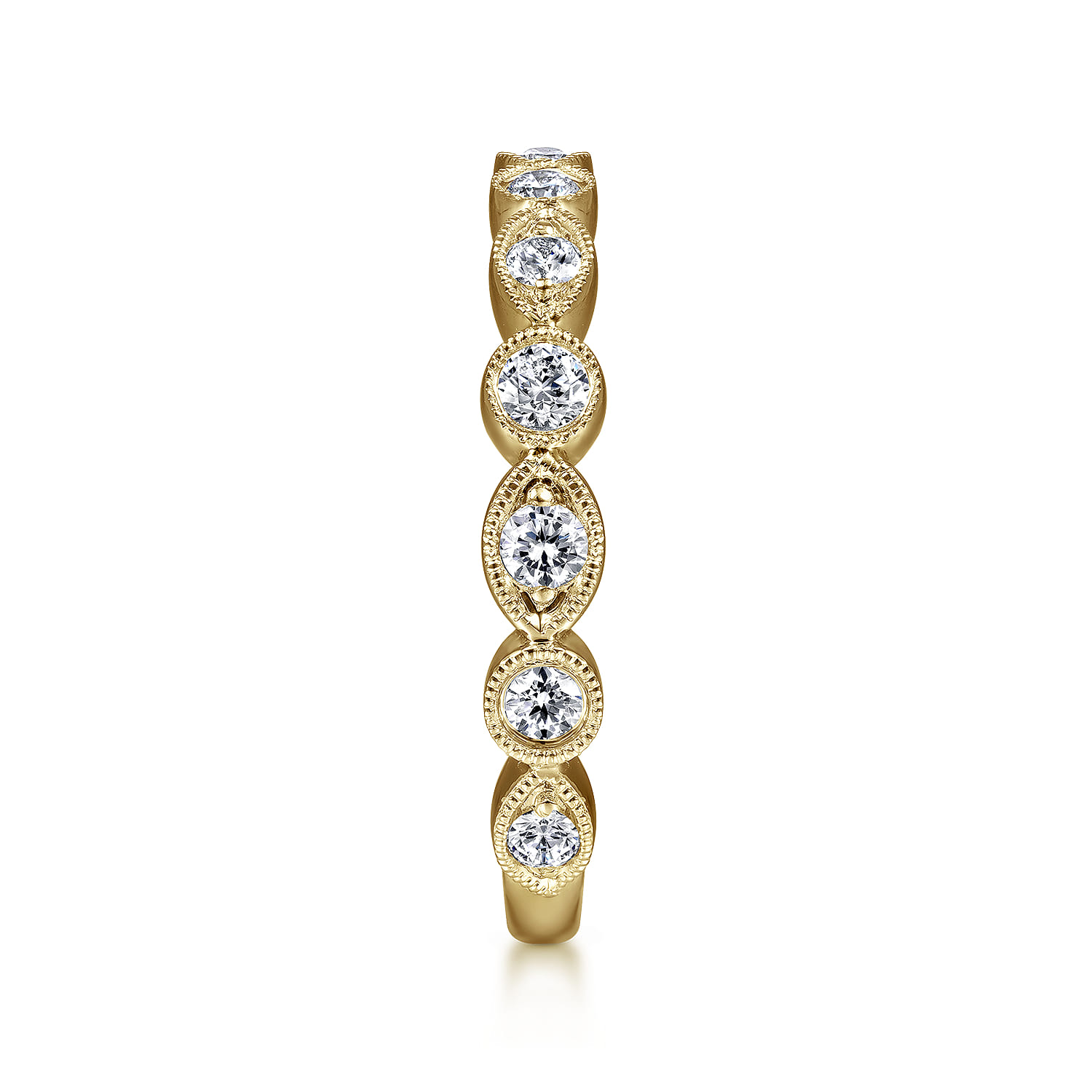 14K Yellow Gold Diamond Ladies Ring - 0.52 ct - Shot 4