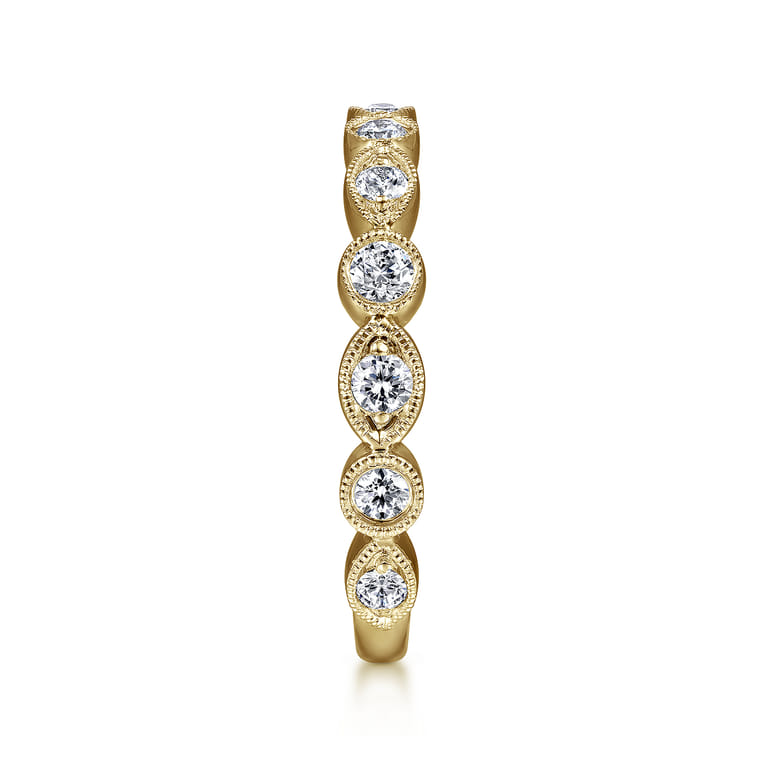 14K Yellow Gold Diamond Ladies Ring - 0.52 ct - Shot 4
