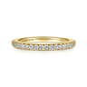 14K Yellow Gold Diamond Ladies Stackable Ring - 0.45 ct