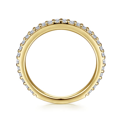 14K Yellow Gold Diamond Ladies Stackable Ring