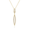 14K Yellow Gold Diamond Lariat Necklace - 0.8 ct