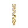 14K Yellow Gold Diamond Leaf Ring - 0.38 ct