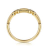 14K Yellow Gold Diamond Link Chain Ring - 0.04 ct
