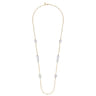 14K Yellow Gold Diamond Link Station Necklace - 1.75 ct