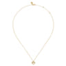 14K Yellow Gold Diamond Love Knot Heart Pendant Necklace - 0.1 ct