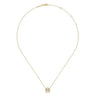 14K Yellow Gold Diamond M Initial Pendant Necklace - 0.05 ct