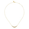 14K Yellow Gold Diamond Marquise Bar Necklace - 0.75 ct