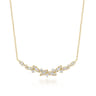 14K Yellow Gold Diamond Marquise Bar Necklace