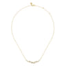 14K Yellow Gold Diamond Marquise Bar Necklace