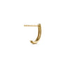 14K Yellow Gold Diamond Marquise J Hoop Earrings - 0.04 ct