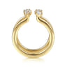 14K Yellow Gold Diamond Marquise Open Smart Ring Enhancer - 0.5 ct
