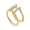 14K Yellow Gold Diamond Marquise Open Smart Ring Enhancer - 0.5 ct