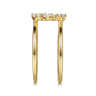 14K Yellow Gold Diamond Marquise Open Smart Ring Enhancer - 0.5 ct