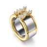 14K Yellow Gold Diamond Marquise Open Smart Ring Enhancer - 0.55 ct
