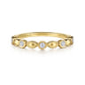 14K Yellow Gold Diamond Marquise Shape Stackable Ring - 0.15 ct