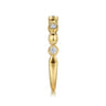14K Yellow Gold Diamond Marquise Shape Stackable Ring - 0.15 ct