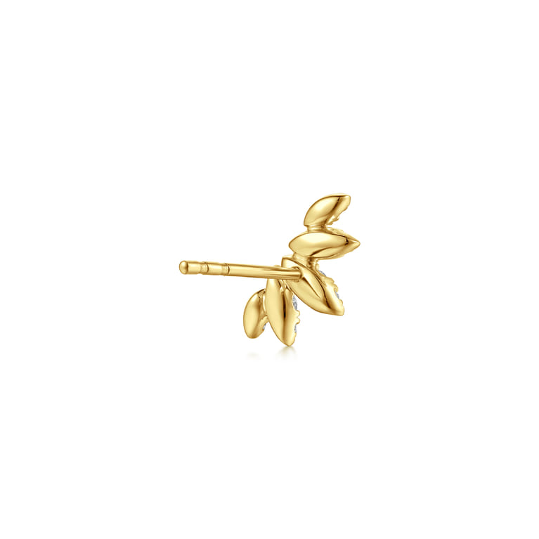 14K Yellow Gold Diamond Marquise Stud Earrings - 0.4 ct - Shot 2