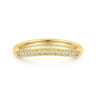 14K Yellow Gold Diamond Matching Wedding Band - 0.08 ct
