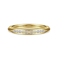 14K Yellow Gold Diamond Matching Wedding Band