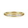 14K Yellow Gold Diamond Matching Wedding Band - 0.11 ct