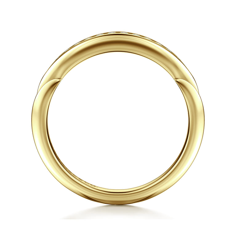 14K Yellow Gold Diamond Matching Wedding Band - 0.11 ct - Shot 2