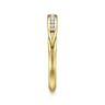 14K Yellow Gold Diamond Matching Wedding Band - 0.11 ct