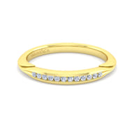 14K Yellow Gold Diamond Matching Wedding Band