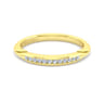 14K Yellow Gold Diamond Matching Wedding Band - 0.11 ct