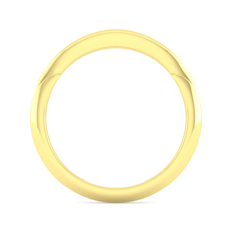 14K Yellow Gold Diamond Matching Wedding Band - 0.11 ct - Shot 2