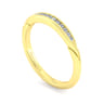 14K Yellow Gold Diamond Matching Wedding Band - 0.11 ct