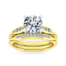 14K Yellow Gold Diamond Matching Wedding Band - 0.11 ct