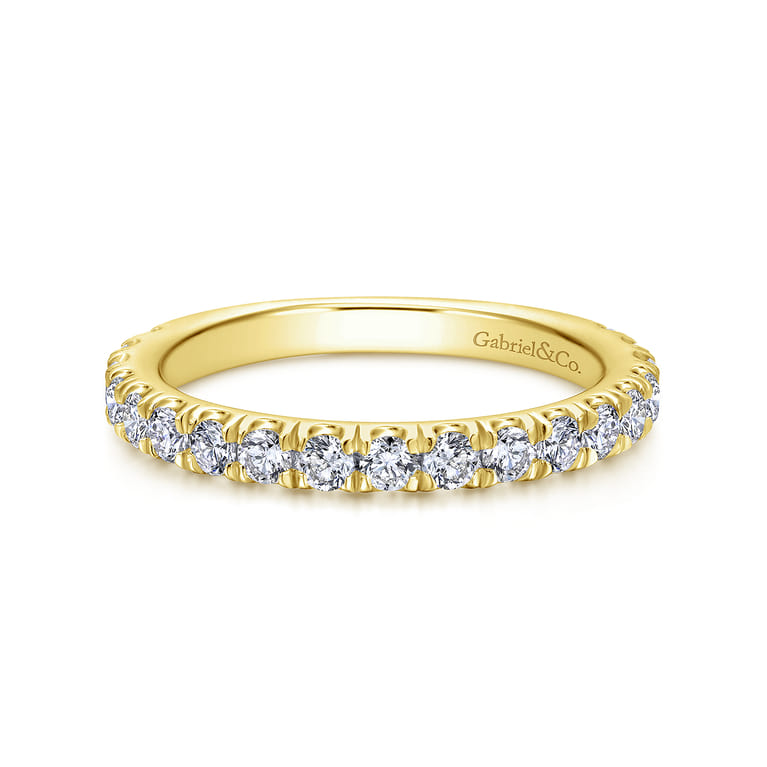 14K Yellow Gold Diamond Matching Wedding Band - 0.72 ct - Shot 1
