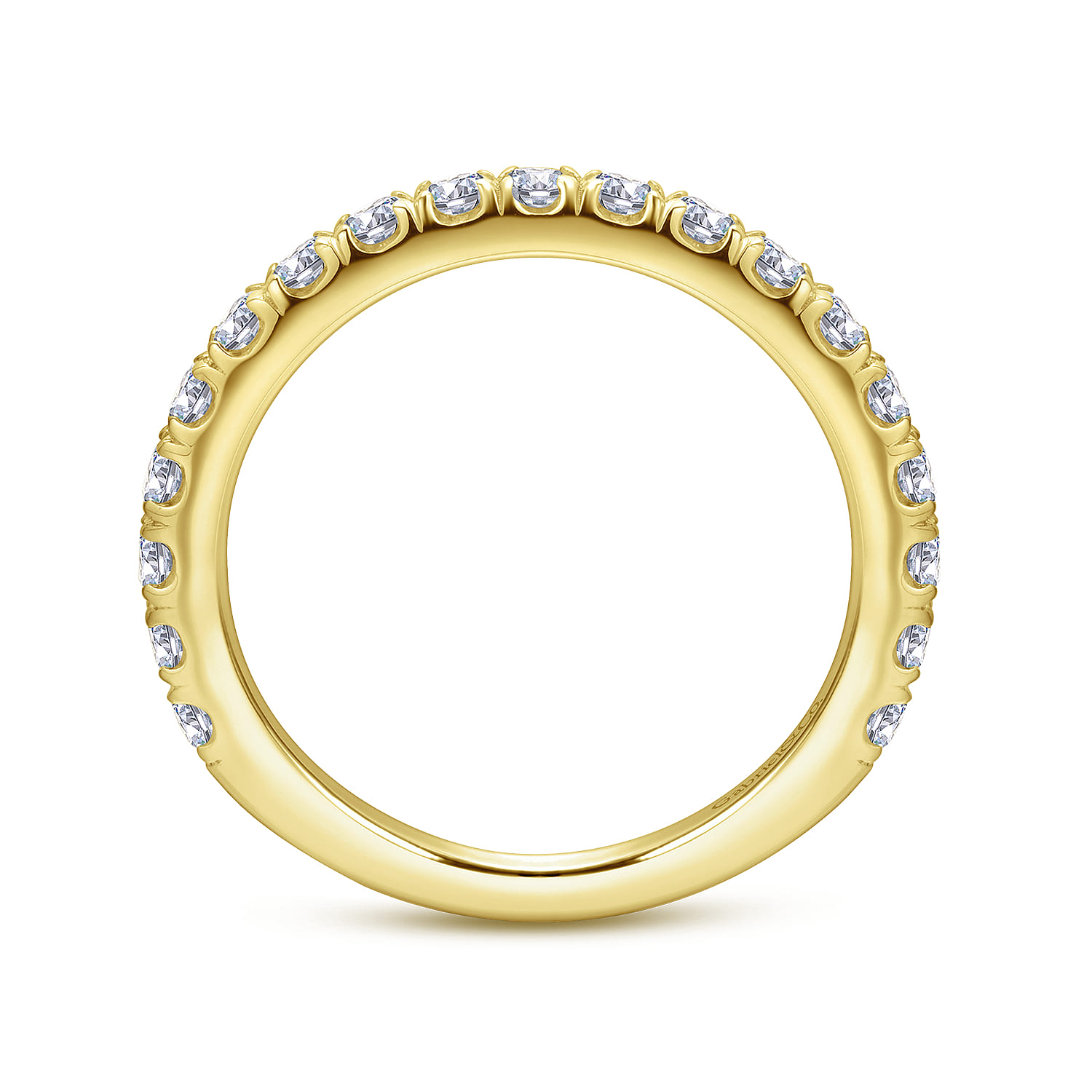 14K Yellow Gold Diamond Matching Wedding Band - 0.72 ct - Shot 2