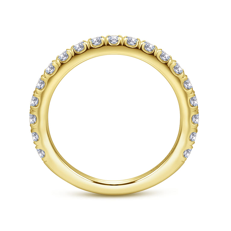14K Yellow Gold Diamond Matching Wedding Band - 0.72 ct - Shot 2