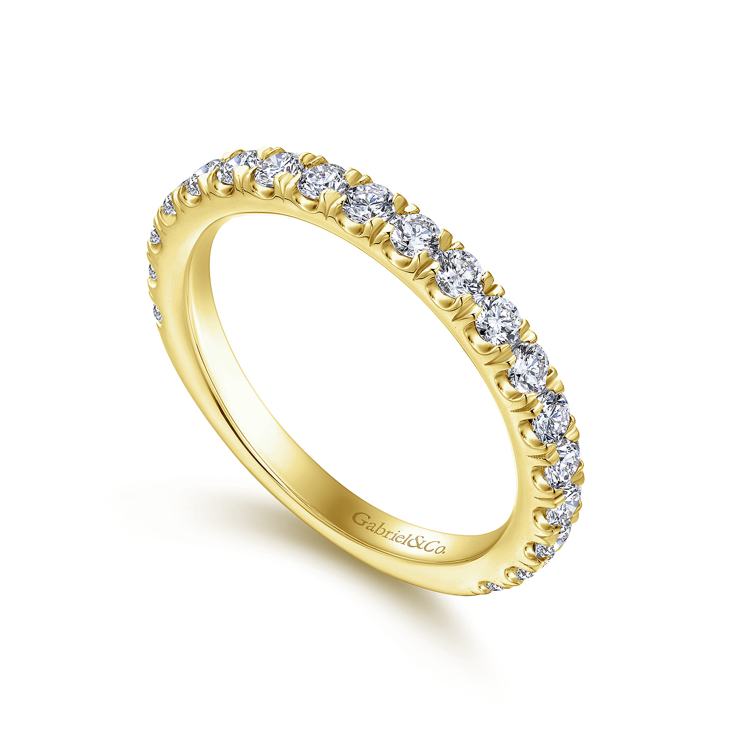14K Yellow Gold Diamond Matching Wedding Band - 0.72 ct - Shot 3
