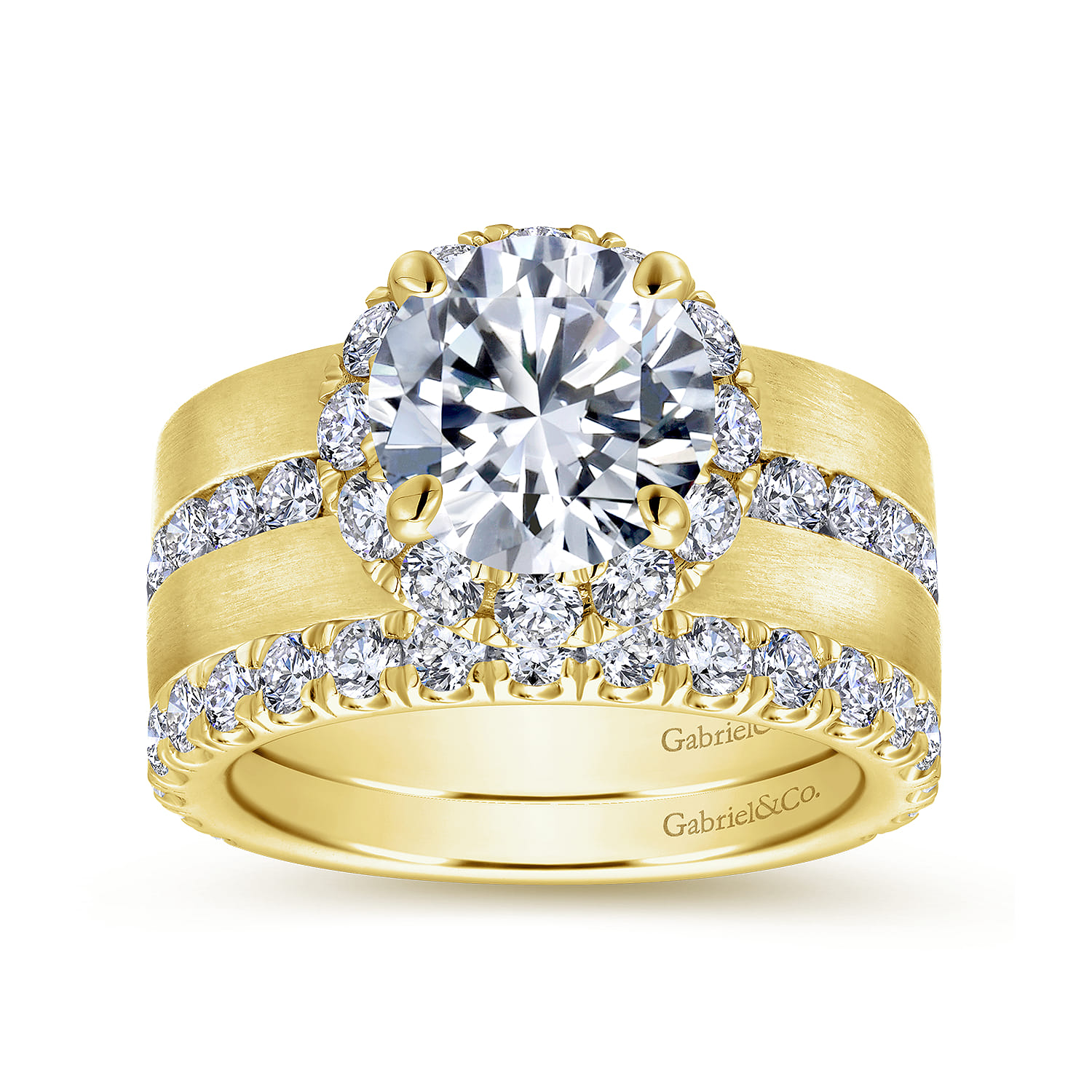 14K Yellow Gold Diamond Matching Wedding Band - 0.72 ct - Shot 4