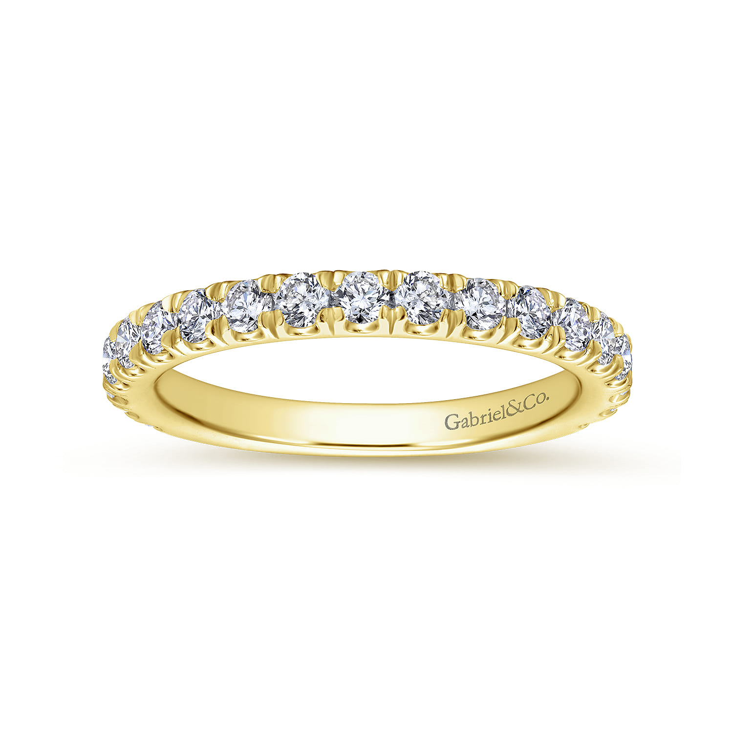 14K Yellow Gold Diamond Matching Wedding Band - 0.72 ct - Shot 5