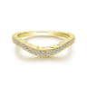 14K Yellow Gold Diamond Matching Wedding Band - 0.13 ct