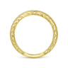 14K Yellow Gold Diamond Matching Wedding Band - 0.13 ct