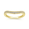 14K Yellow Gold Diamond Matching Wedding Band - 0.13 ct