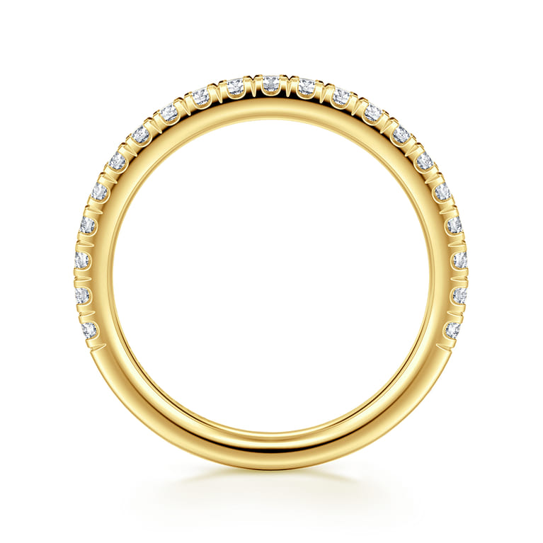 14K Yellow Gold Diamond Matching Wedding Band - 0.45 ct - Shot 2