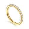 14K Yellow Gold Diamond Matching Wedding Band - 0.45 ct