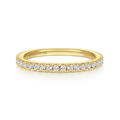 14K Yellow Gold Diamond Matching Wedding Band