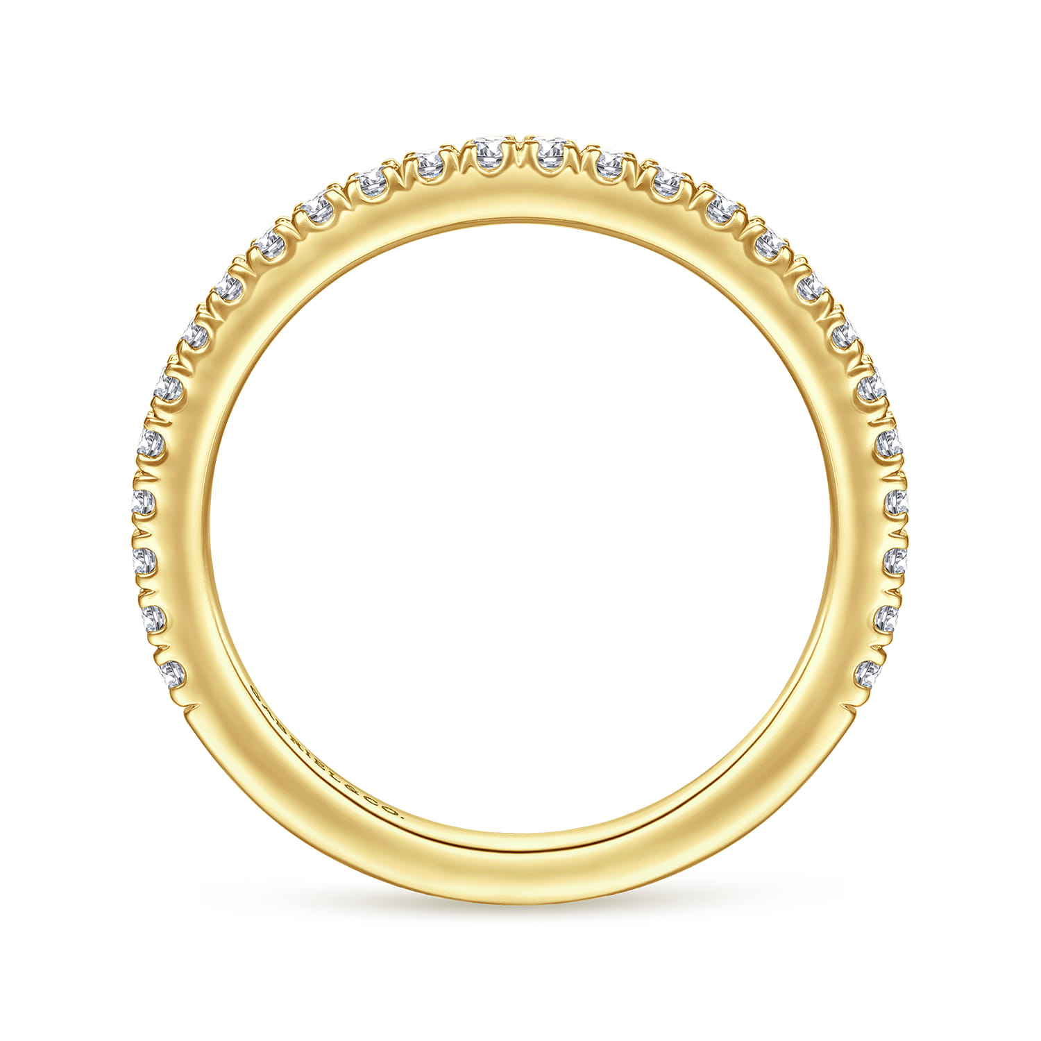 14K Yellow Gold Diamond Matching Wedding Band - 0.35 ct - Shot 2