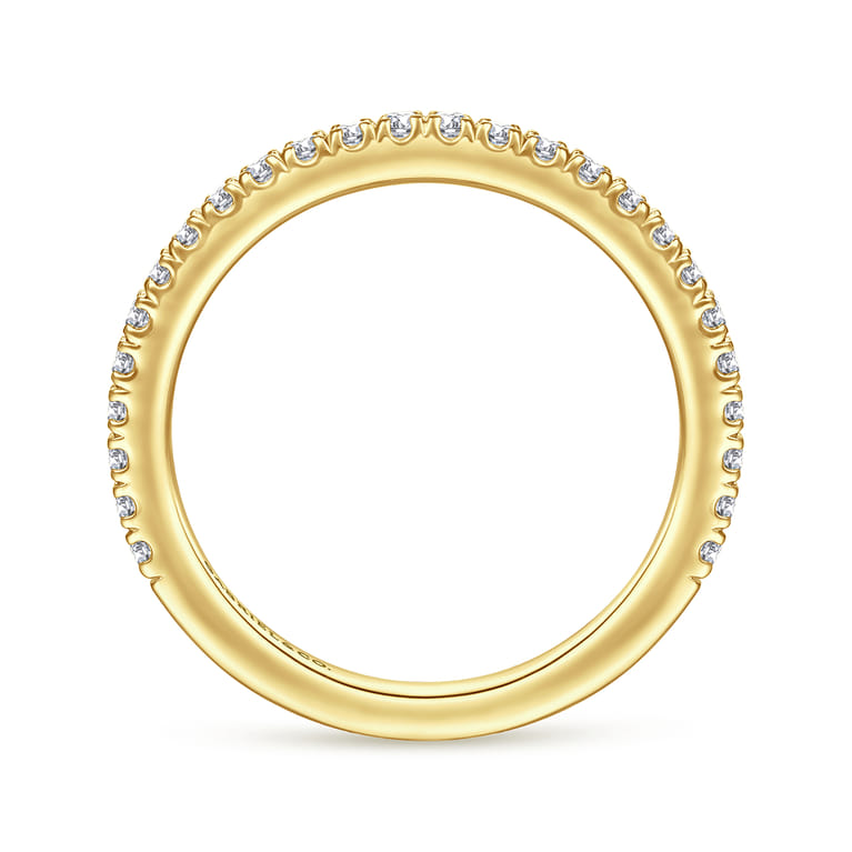 14K Yellow Gold Diamond Matching Wedding Band - 0.35 ct - Shot 2