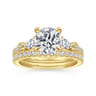 14K Yellow Gold Diamond Matching Wedding Band - 0.35 ct