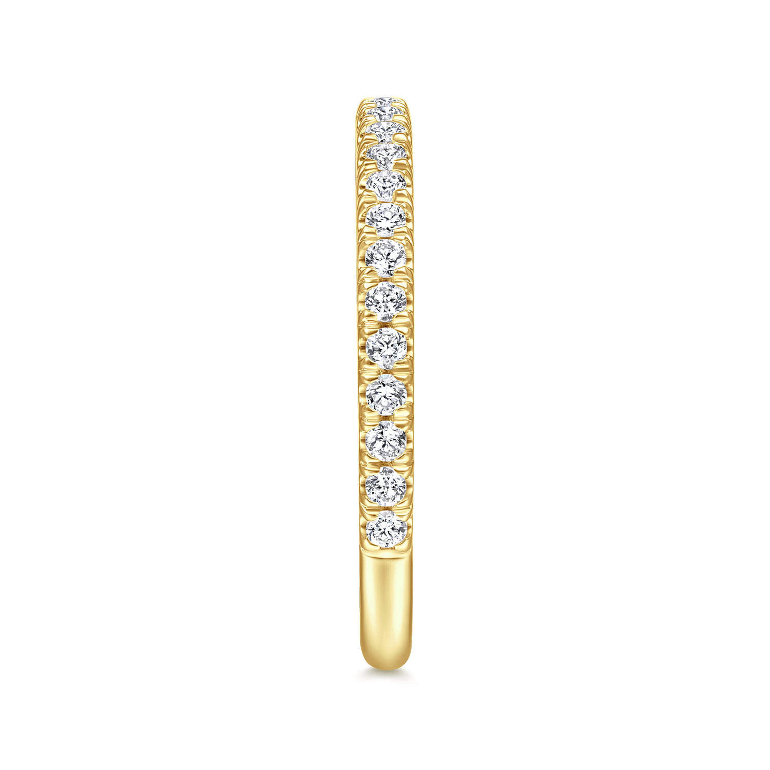 14K Yellow Gold Diamond Matching Wedding Band - 0.35 ct - Shot 5