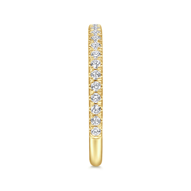 14K Yellow Gold Diamond Matching Wedding Band - 0.35 ct - Shot 5