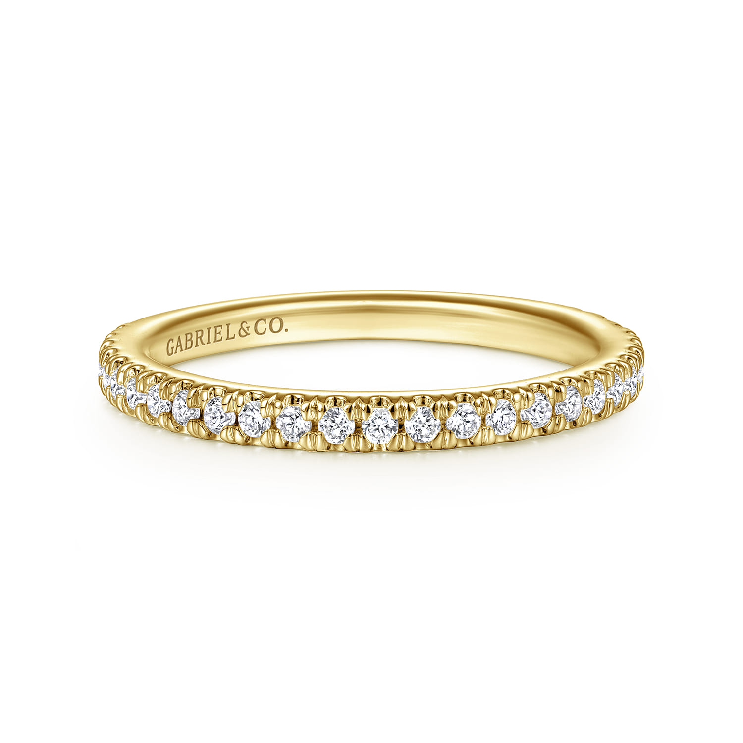 14K Yellow Gold Diamond Matching Wedding Band - 0.3 ct - Shot 1