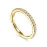 14K Yellow Gold Diamond Matching Wedding Band - 0.3 ct